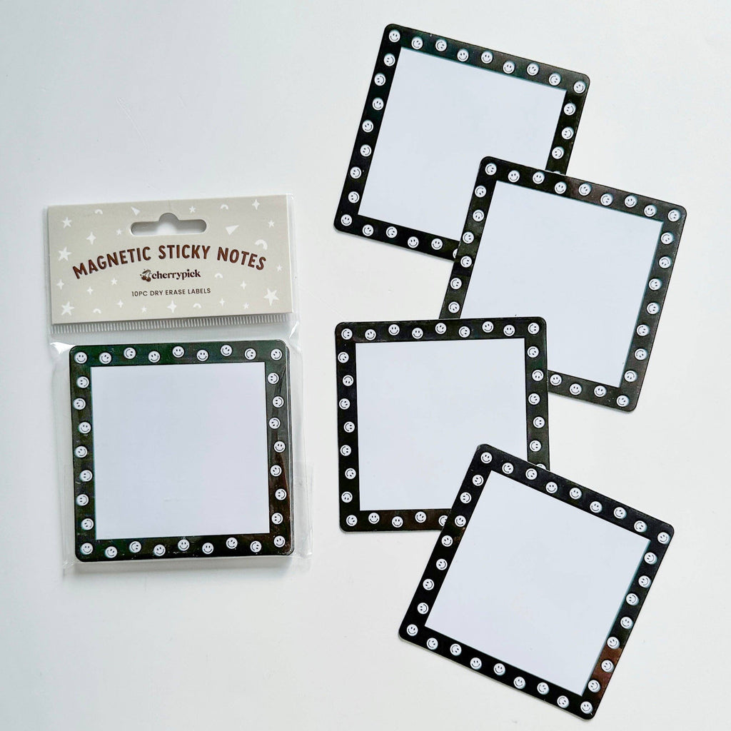 Magnetic Sticky Notes (10pc Dry Erase Labels): Neutral Check