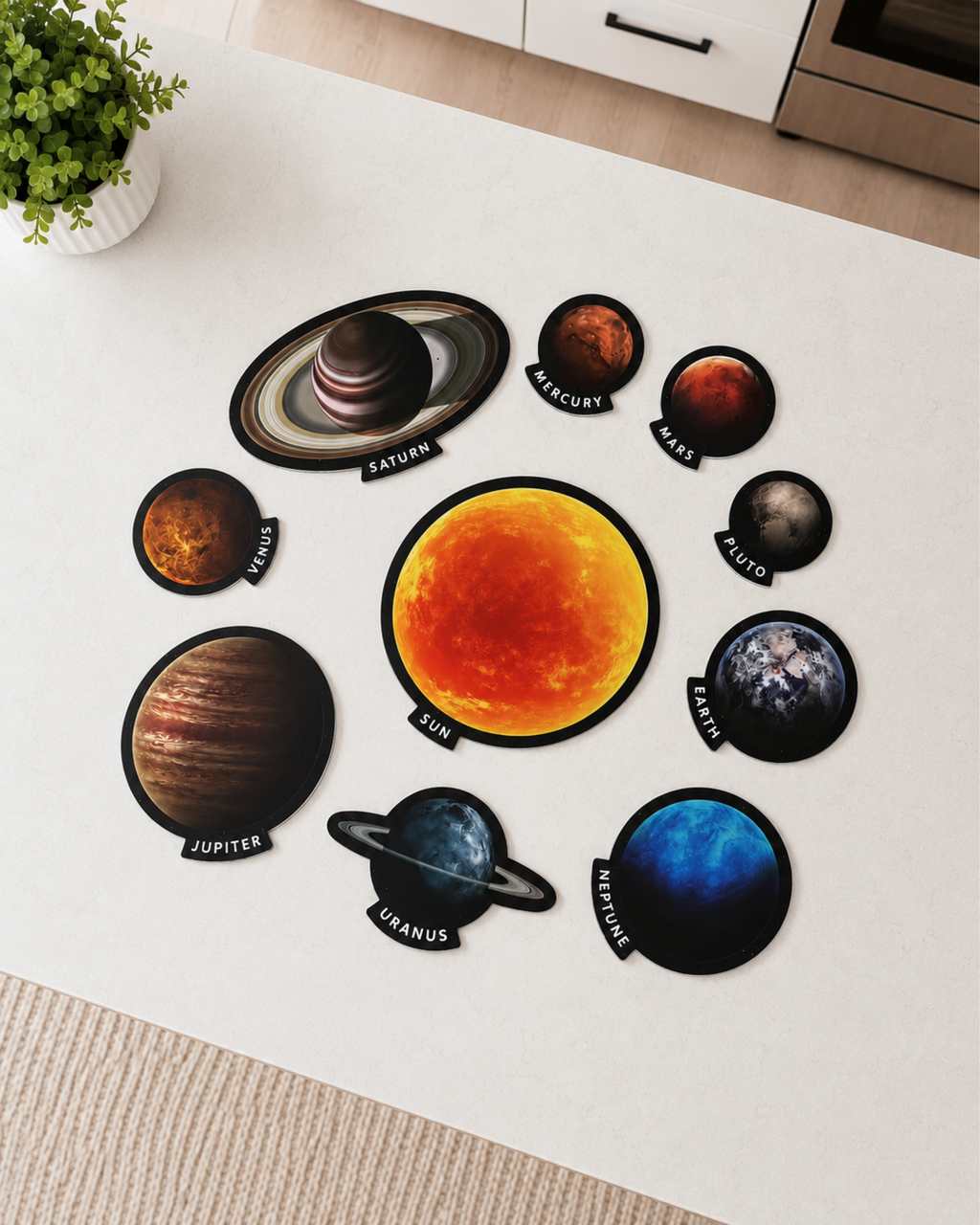Solar System Magnets (10pc oversized set)