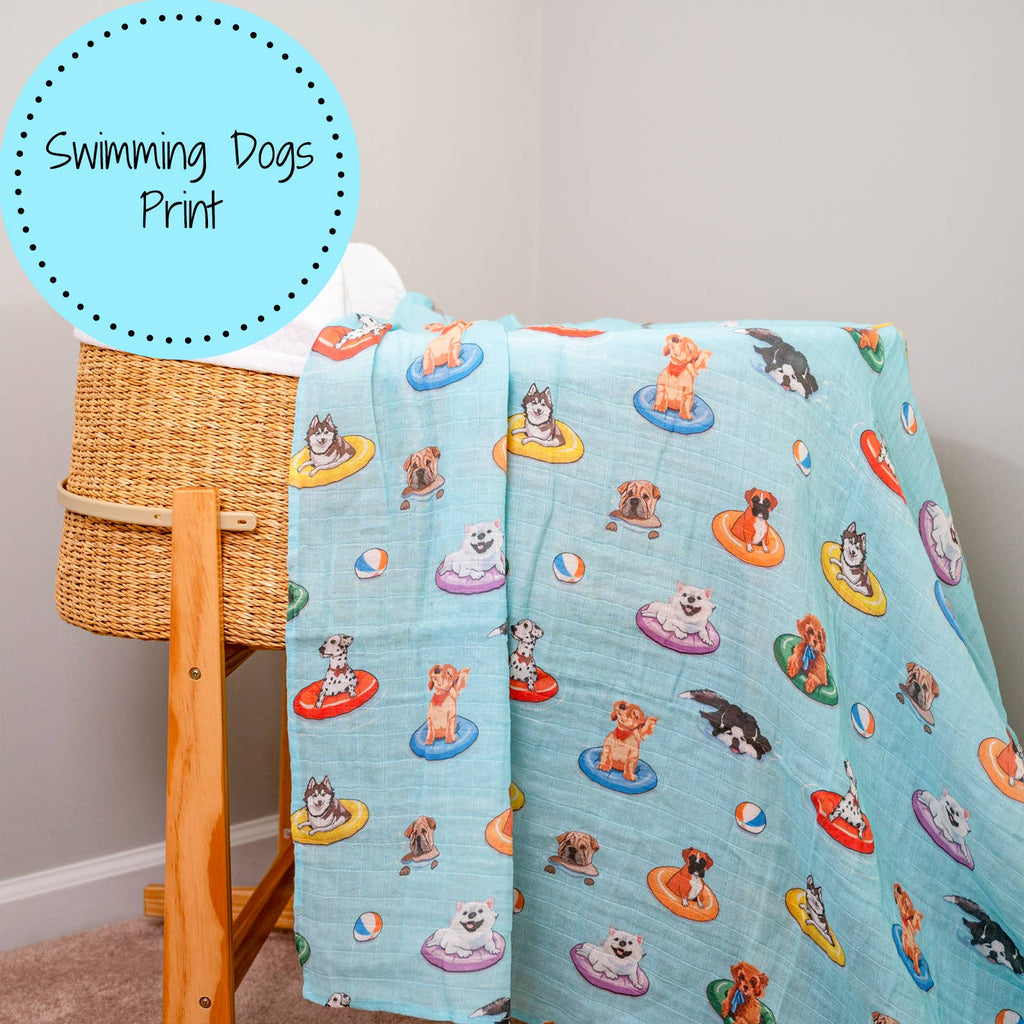 Couverture d'emmaillotage pour bébé Poolside Pups