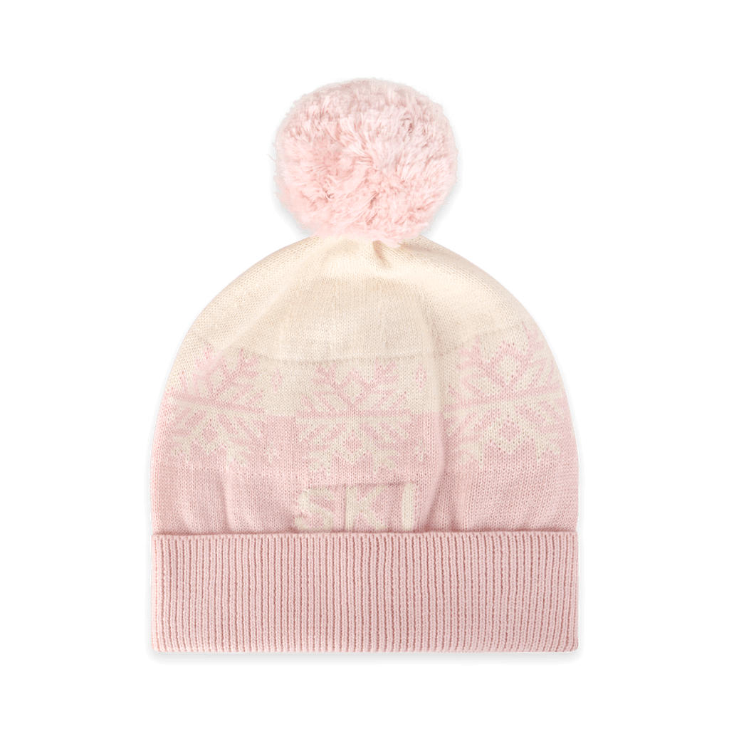 Ski Day Knit Baby Beanie Hat (Organic Cotton): Sweet Pink / One Size