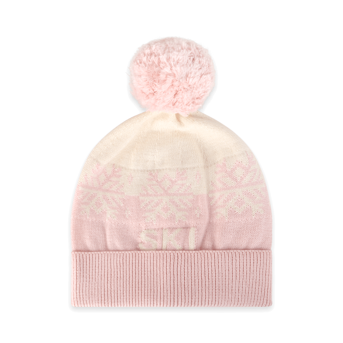 Ski Day Knit Baby Beanie Hat (Organic Cotton): Sweet Pink / One Size