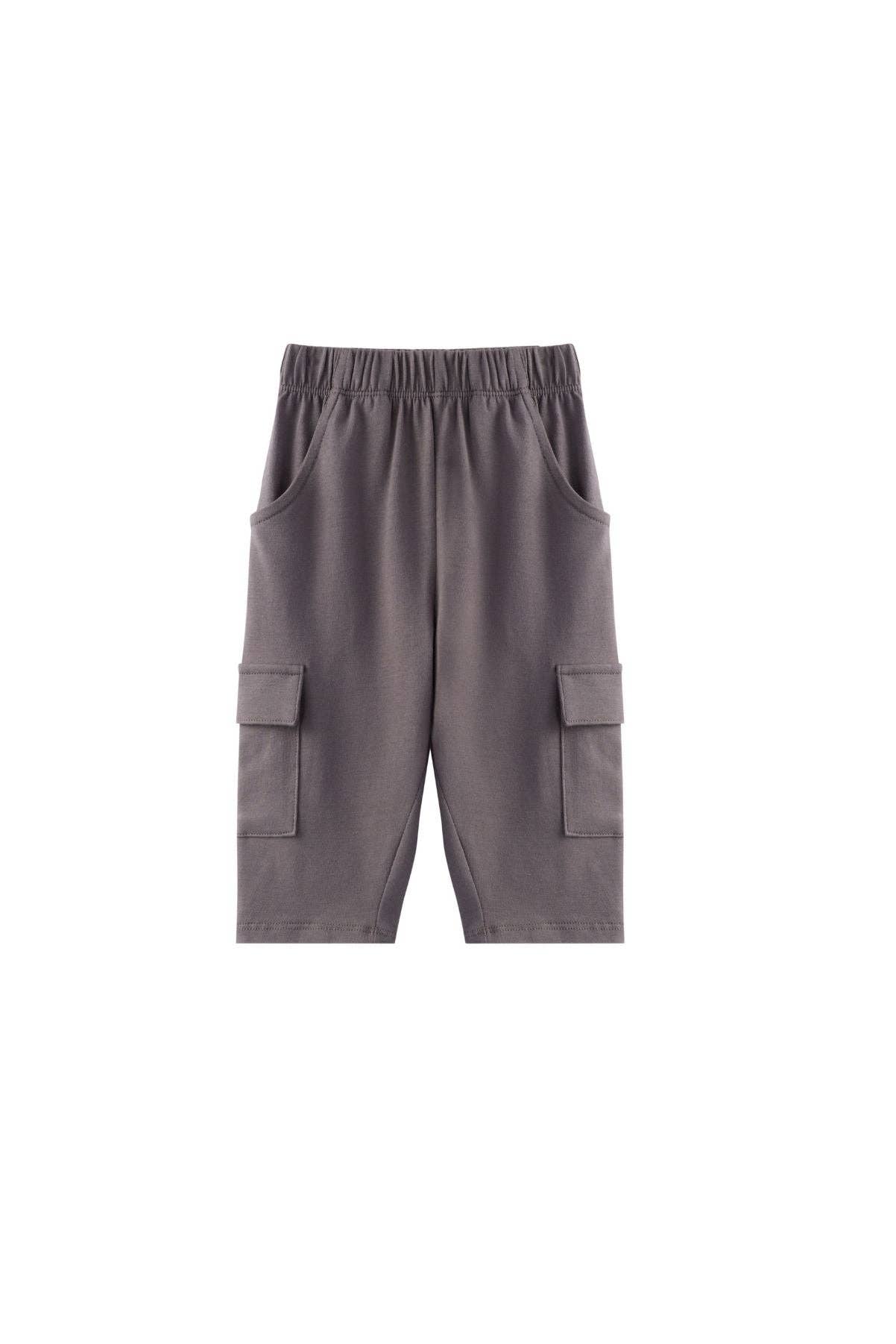 Toddler Organic Cargo Pant-Dark grey