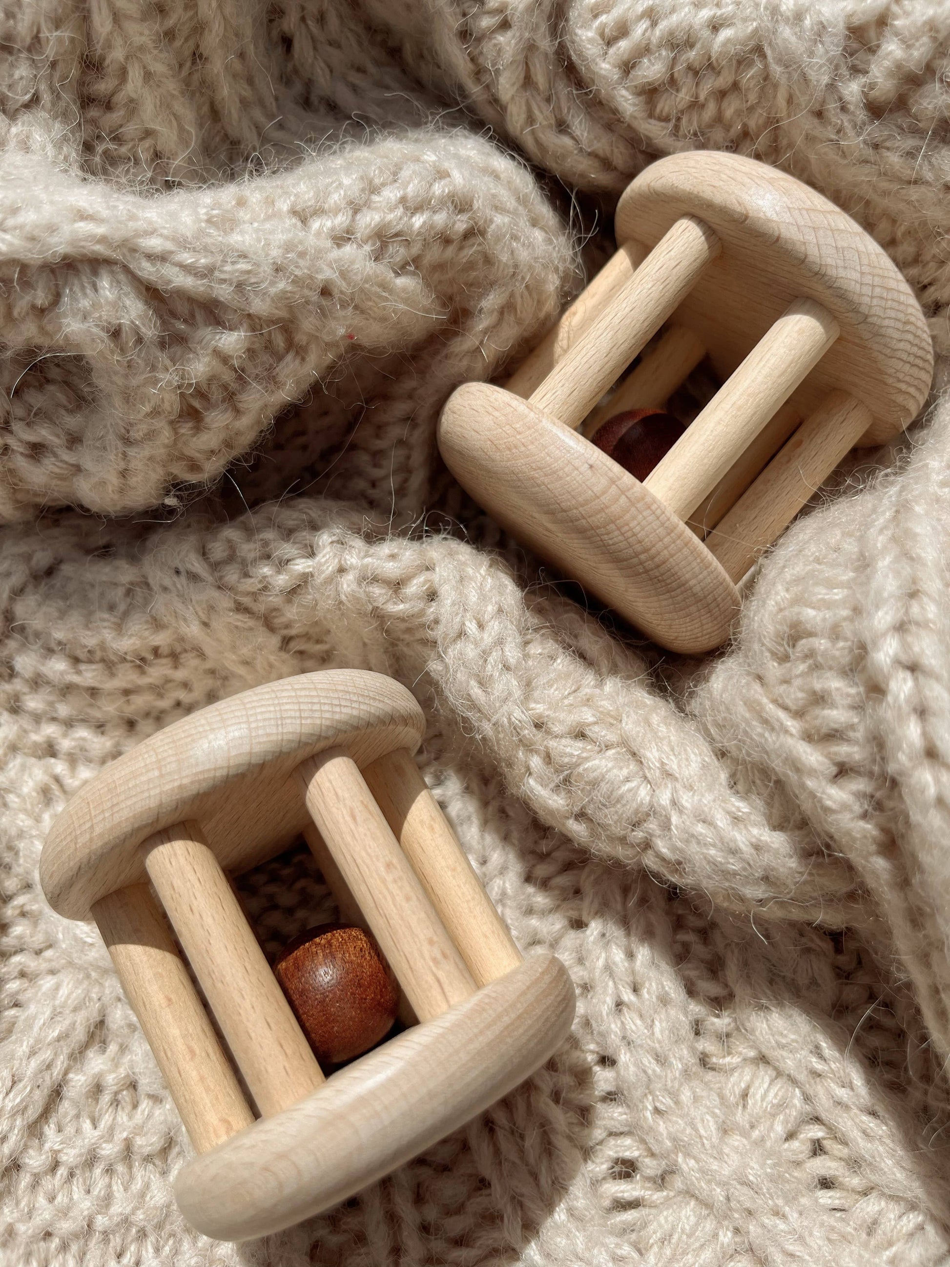 Wooden Baby Bell Cylinder Montessori Musical Toy