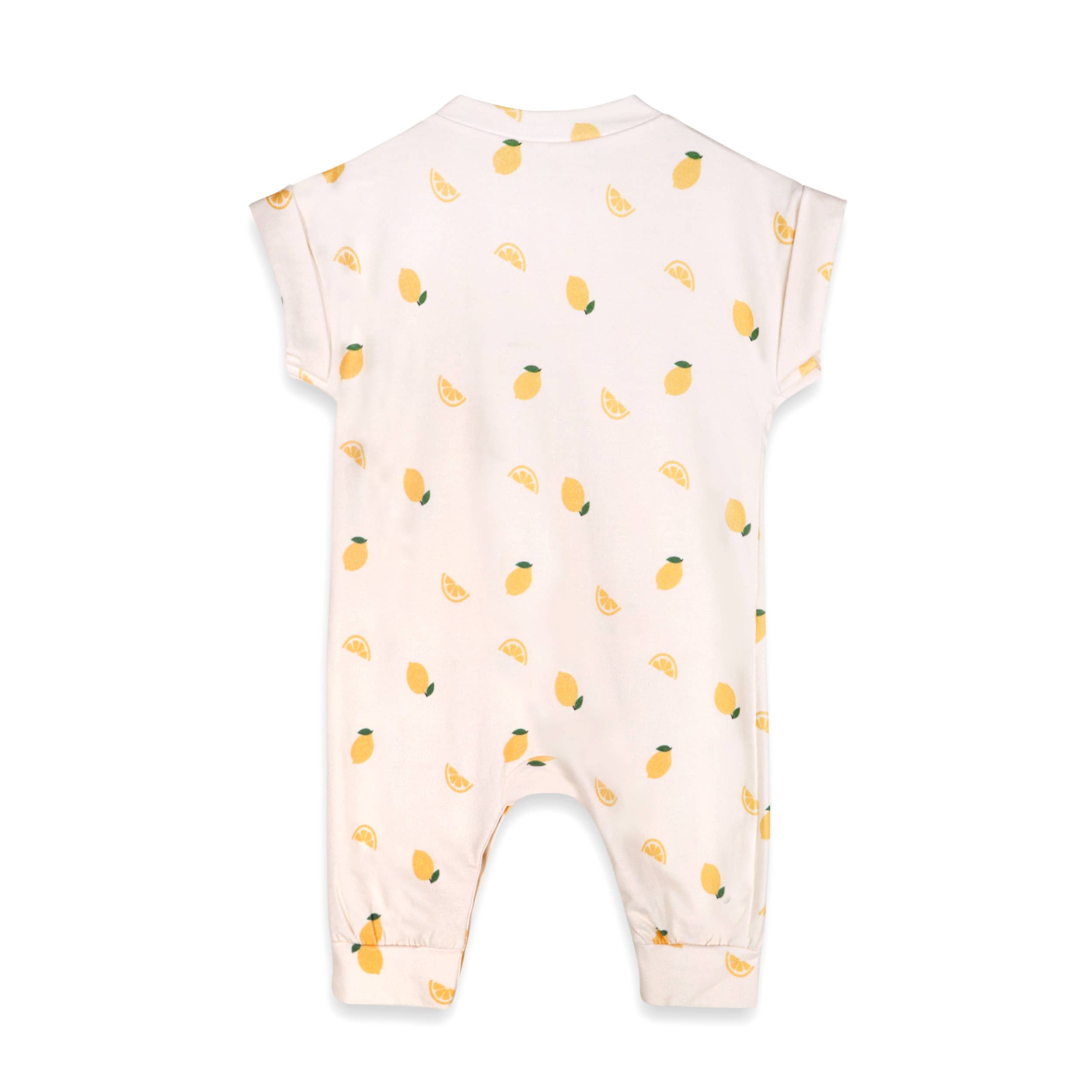 Lemon Kangaroo Pocket Baby Jumpsuit Organic Jersey LEMON