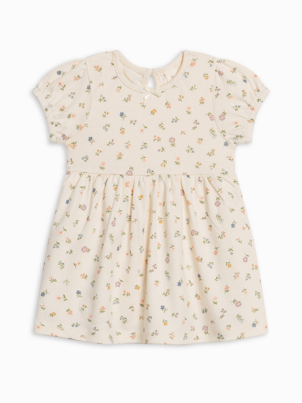 Rhoda Puff Sleeve Bodysuit Dress - Petaline Floral / Fog + Fern