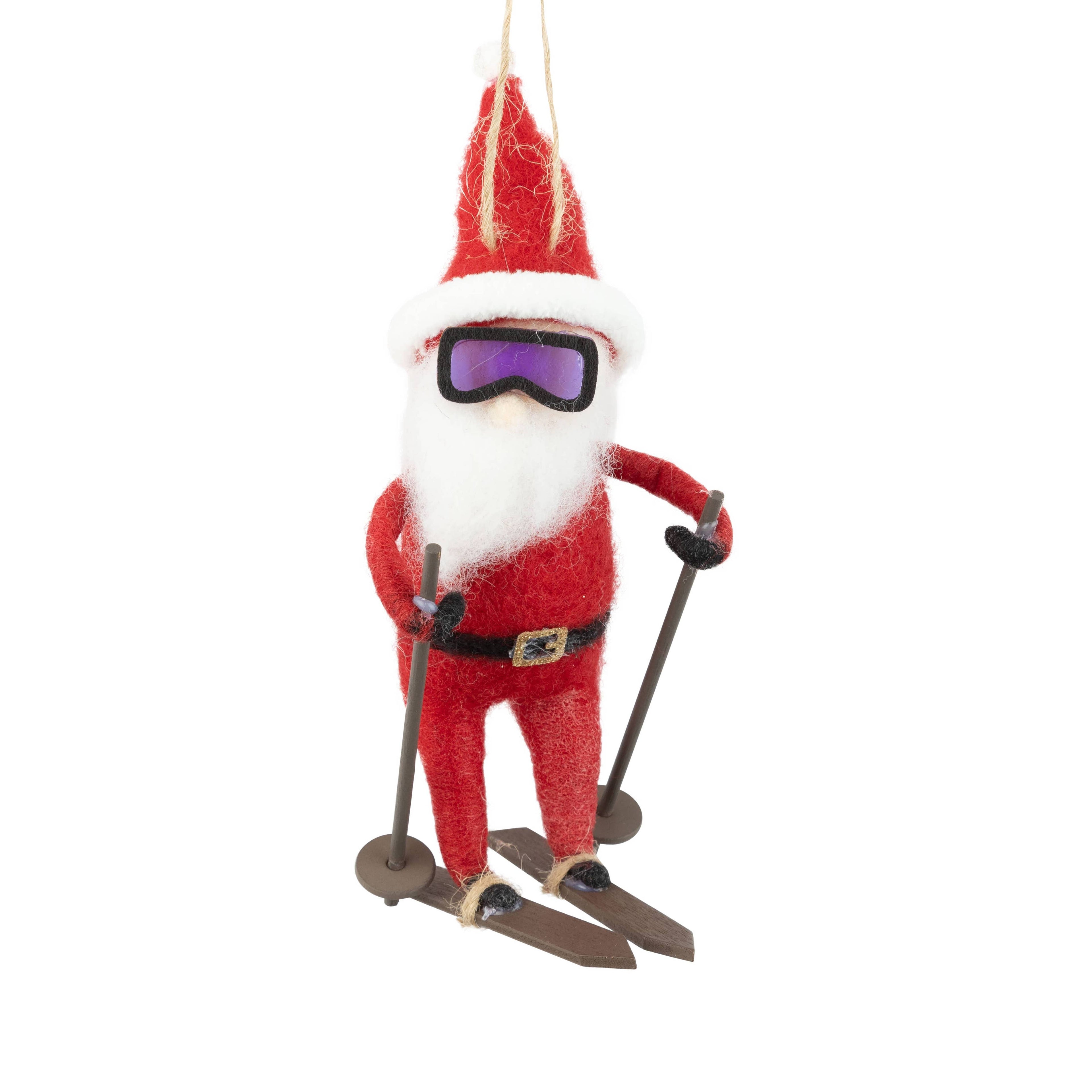 Skiing Santa in sunglasses Ornament