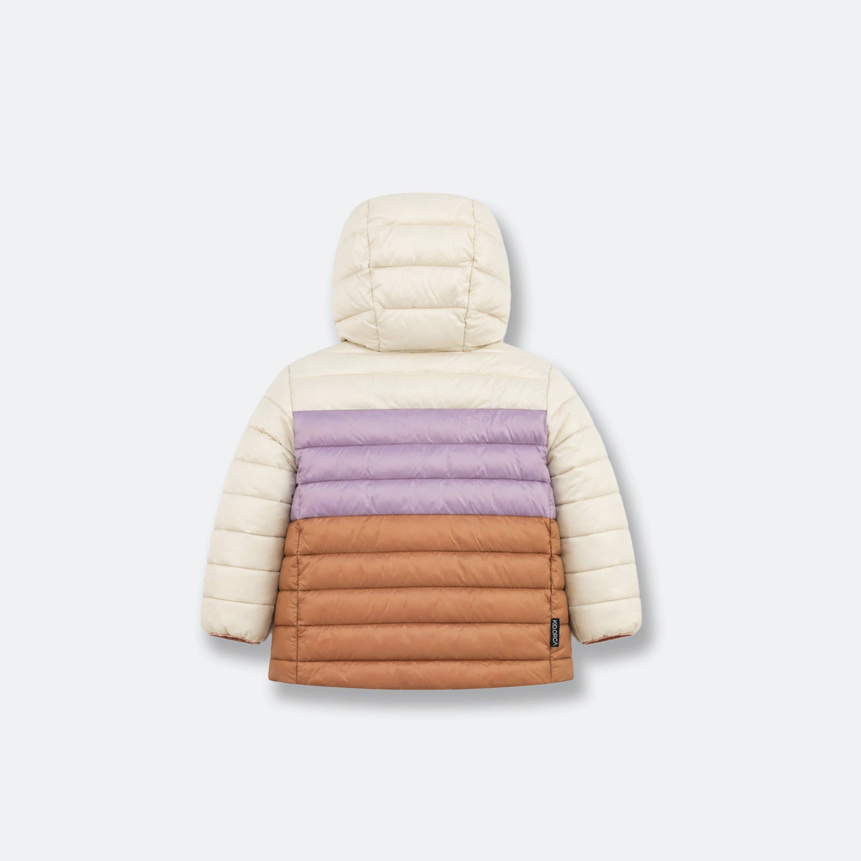Kids Puffer Jacket - Porteau Reversible Waterproof - Fall/Winter - Dusty Rose