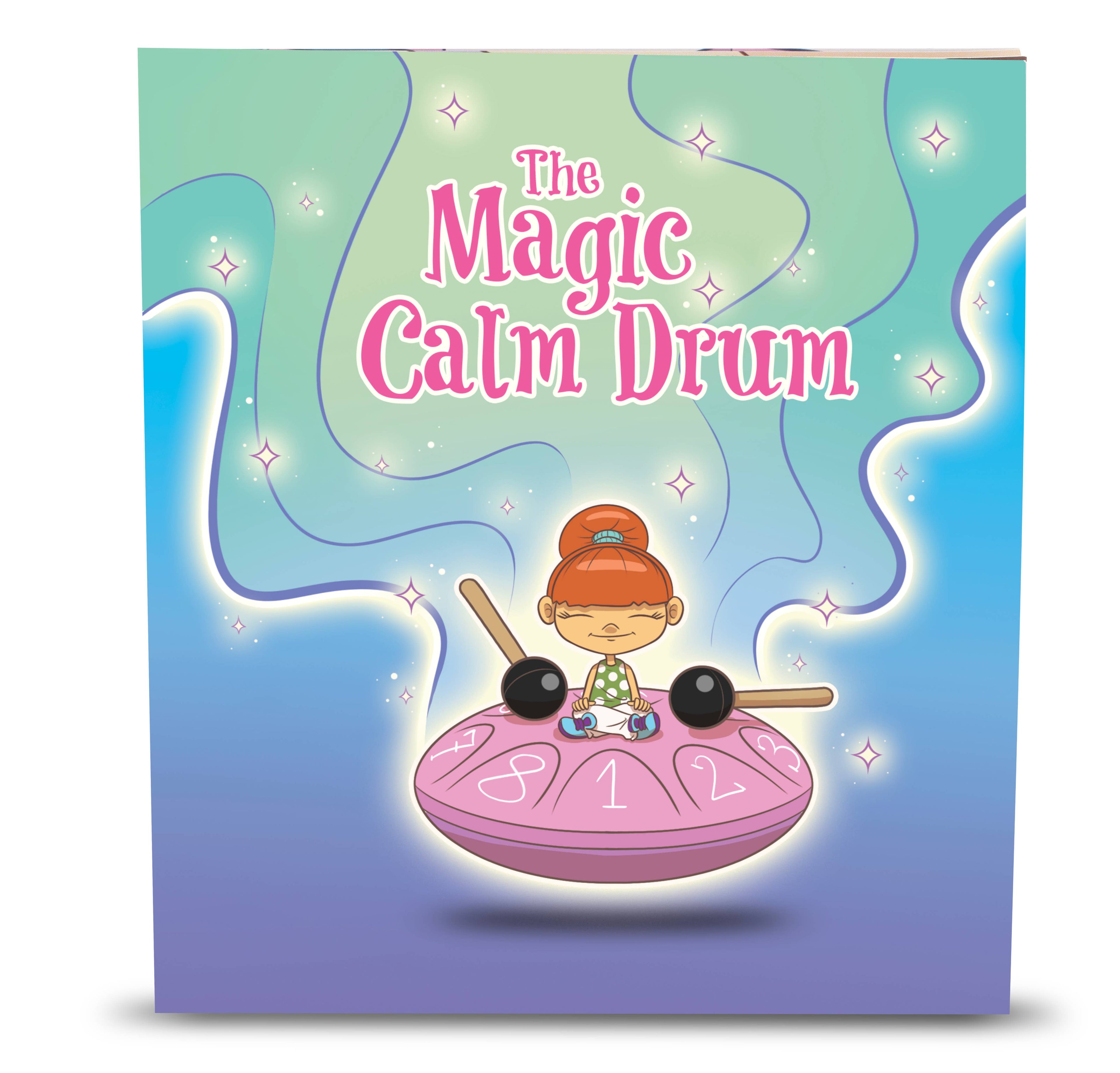 Magic Calm Drum Tongue Drum, Songbook and Storybook (PINK)