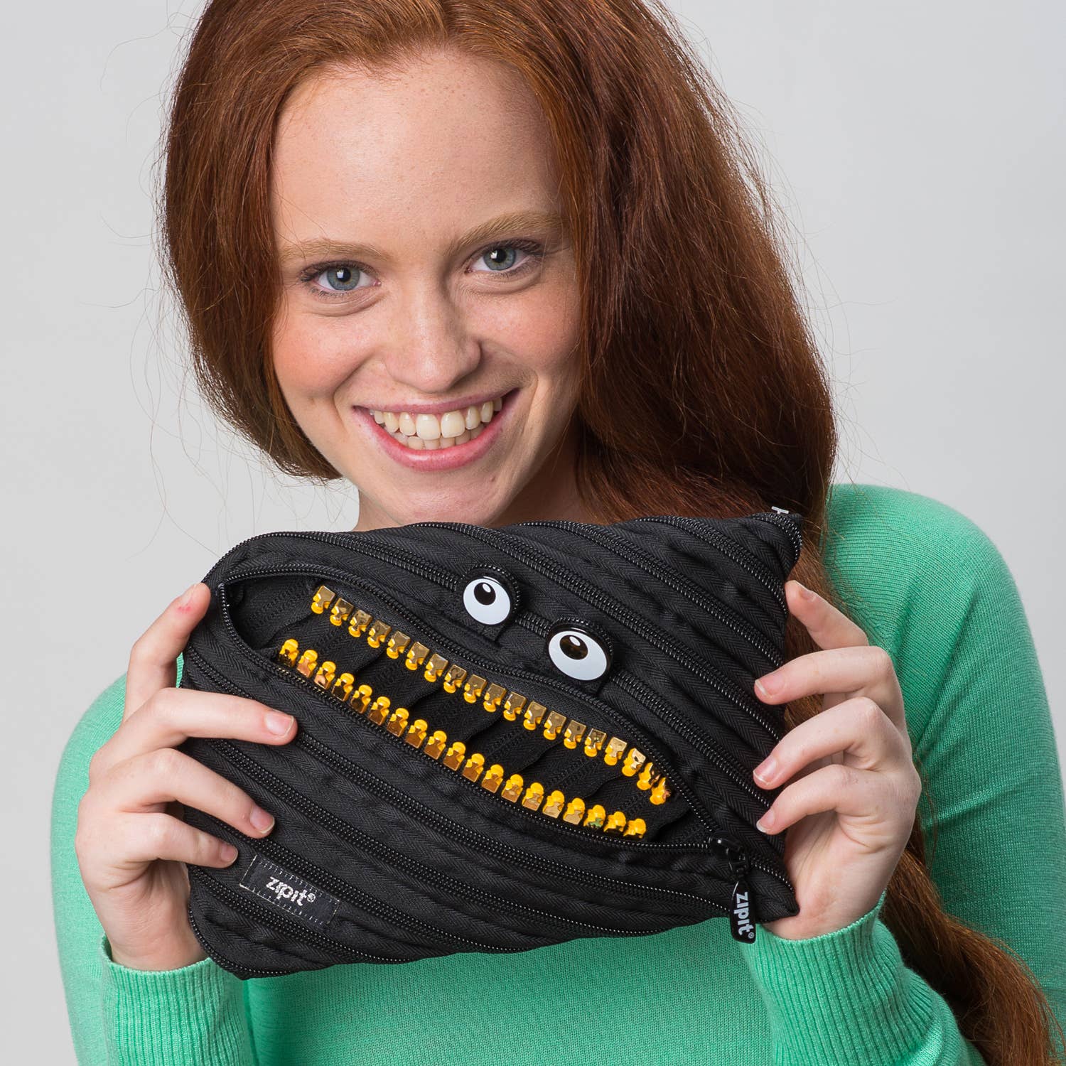 ZIPIT Grillz Monster Jumbo Pencil Case, Black