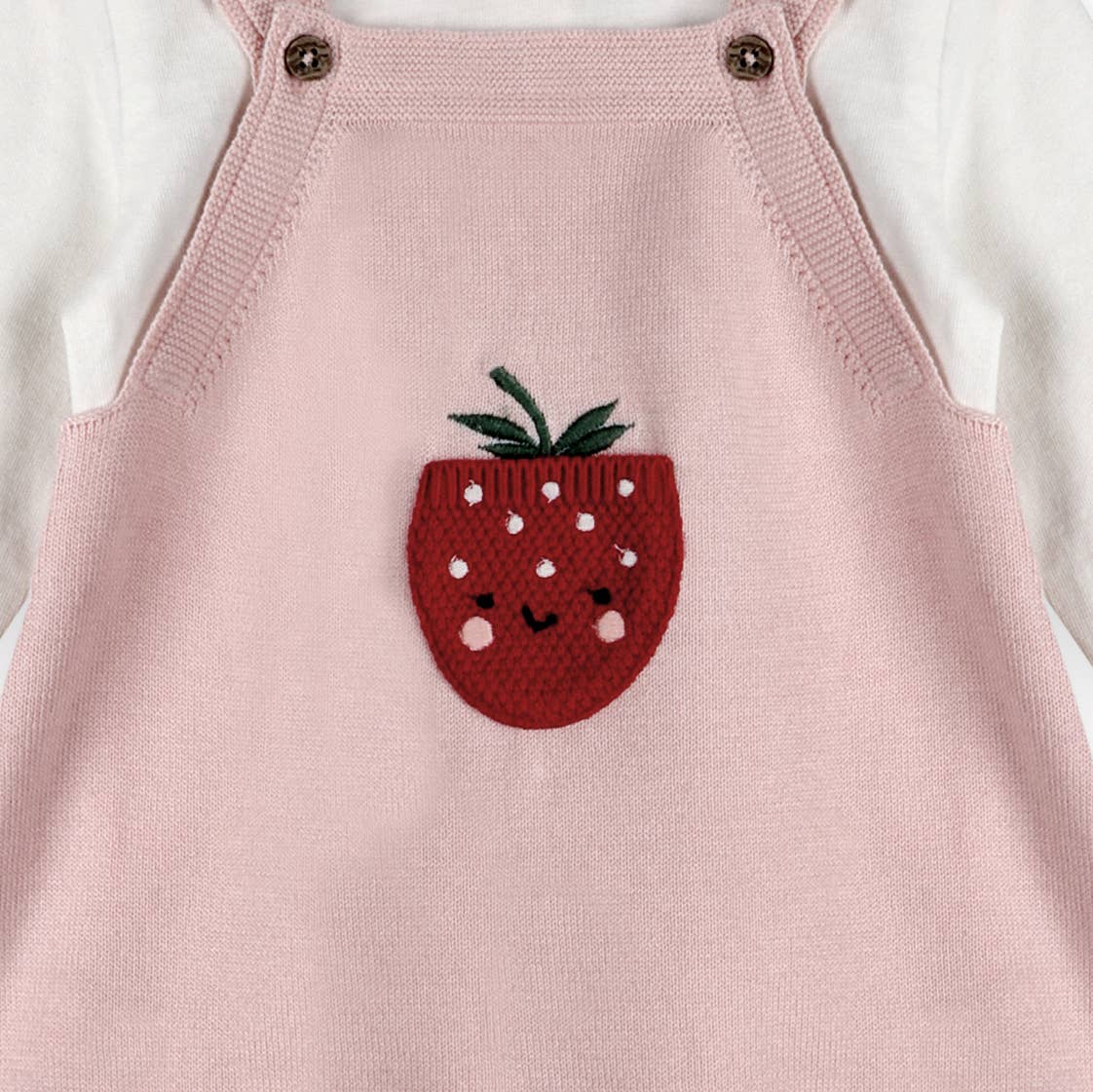Strawberry Pocket Baby Knit Tunic Dress Set Organic