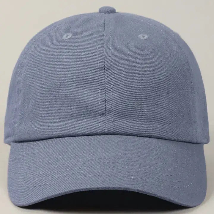 Kids Washed Low Profile Cotton Baseball Cap: BLUEGREY / 2 to 4yrs