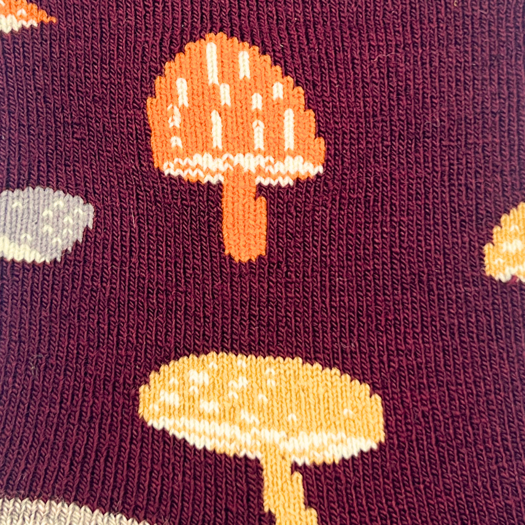 Kid's Mushroom Merino Crew Socks - Premium Made in Italy