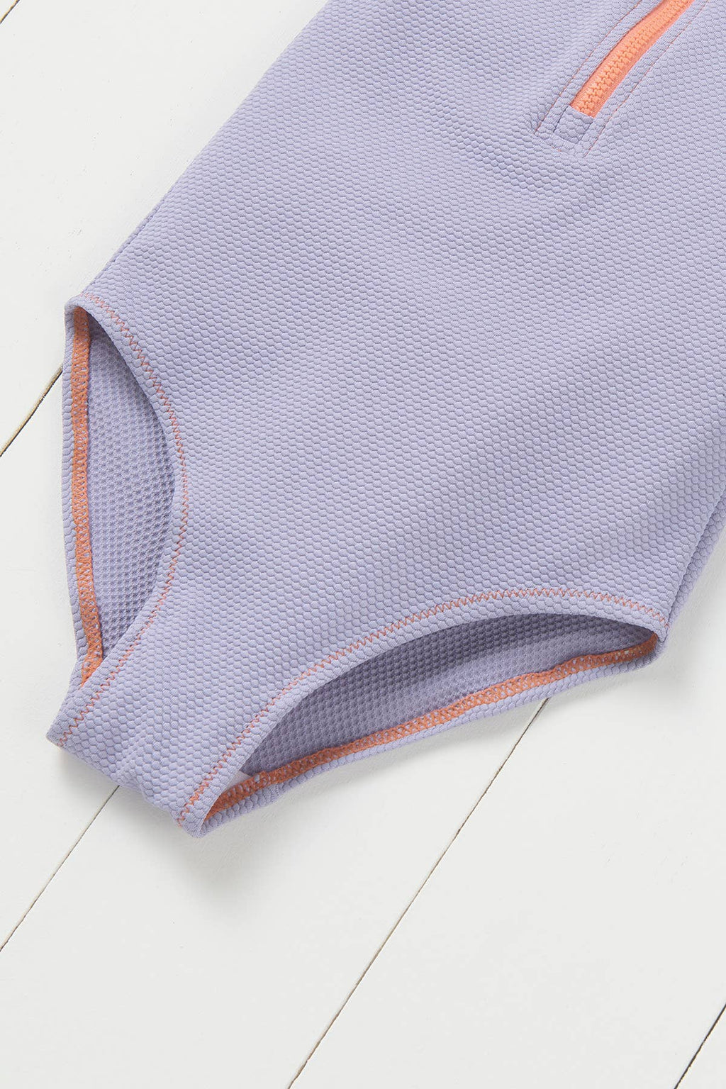 Lavender Ribbed Kids Long Sleeve Swimsuit: Lavender LAST SIZE 12-18 MONTHS
