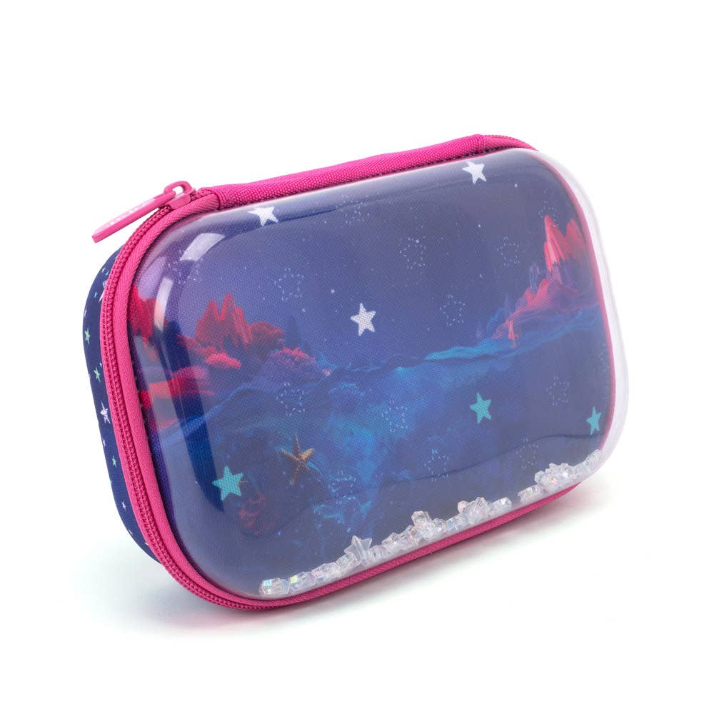 ZIPIT Stars Clear Top Box, Pencil Case, Gift for Girls