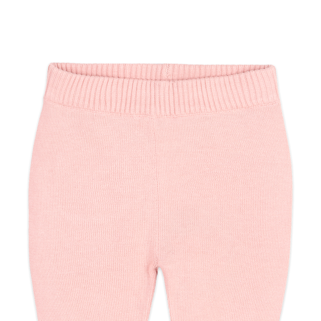 Pocket Sweater Knit Baby Legging Pants Organic Cotton Sweet Pink