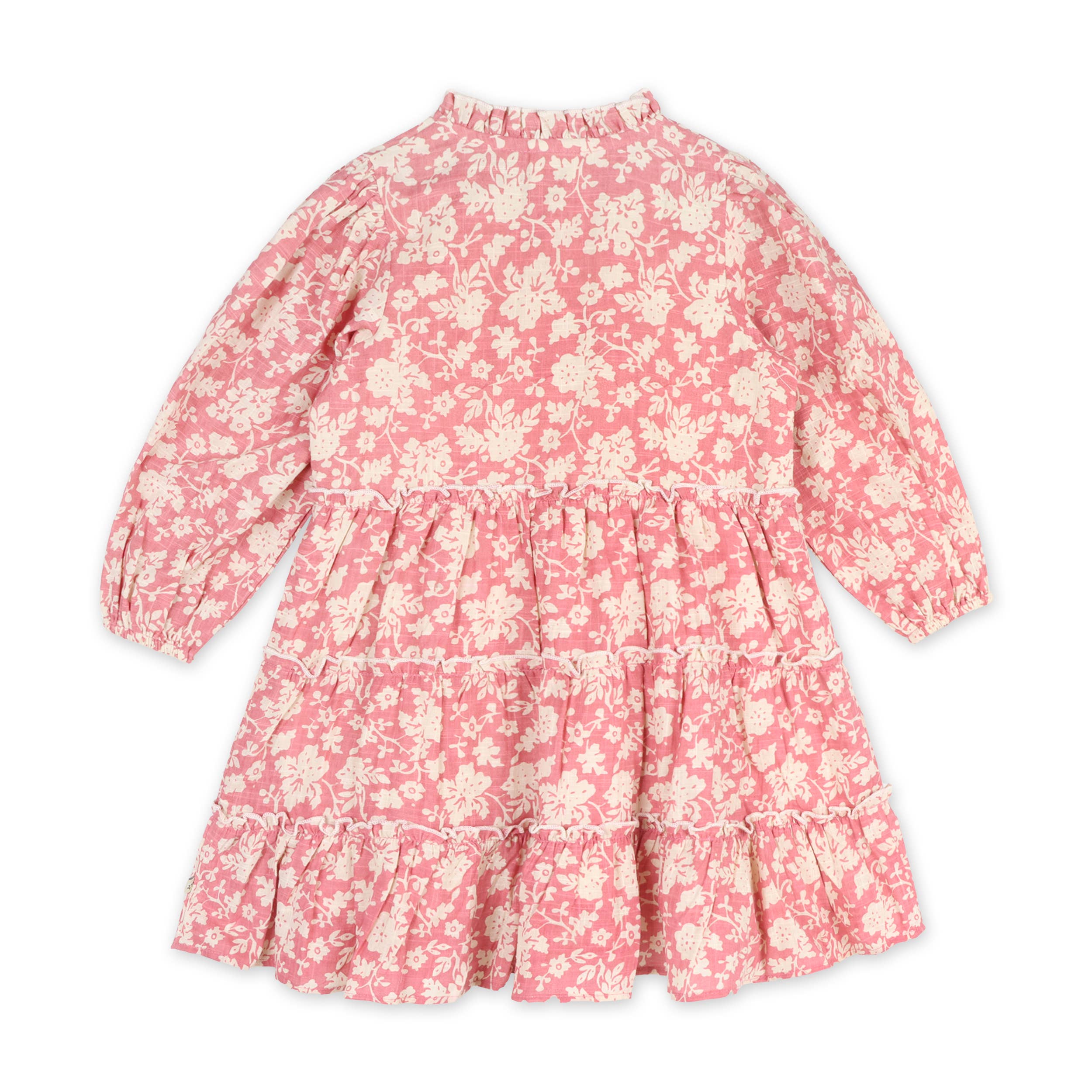 Jasmine Layered Dress - Organic Cotton Pink Floral