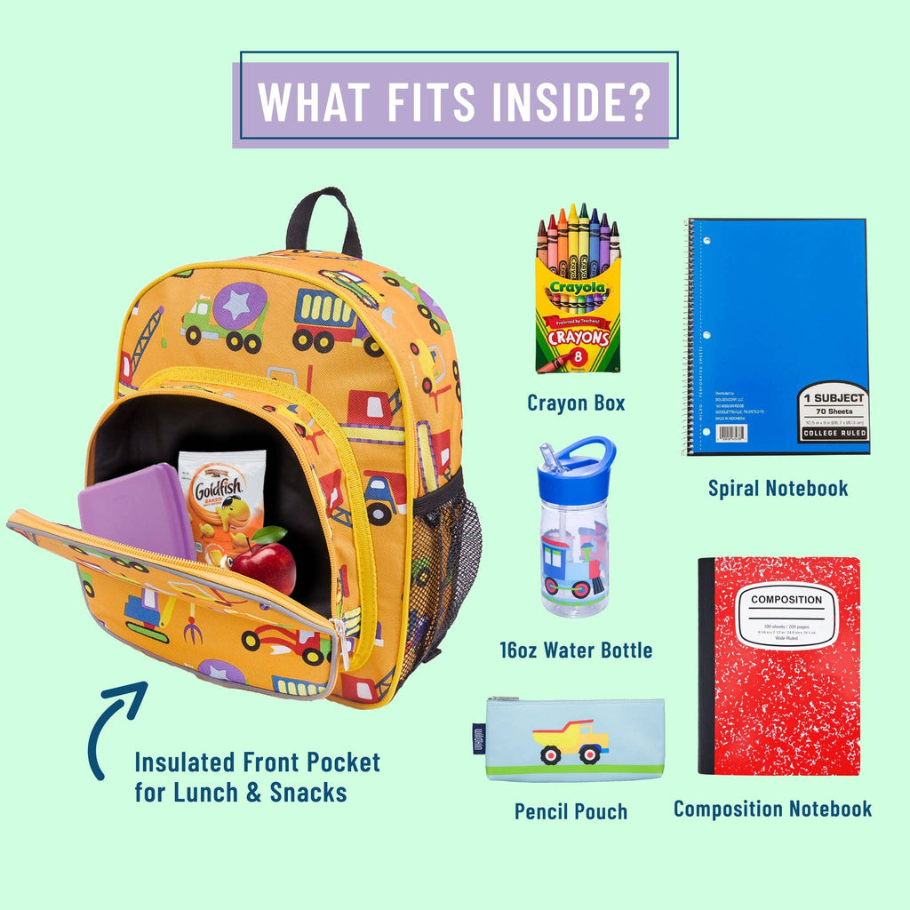 Toddler Under Construction Backpack - 12 Inch