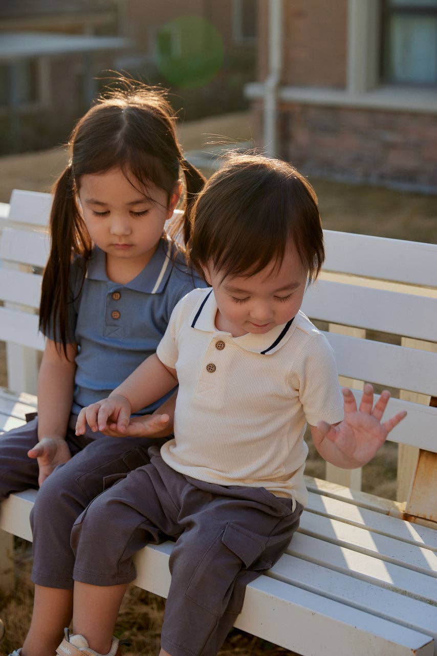 Toddler Organic Cargo Pant-Dark grey