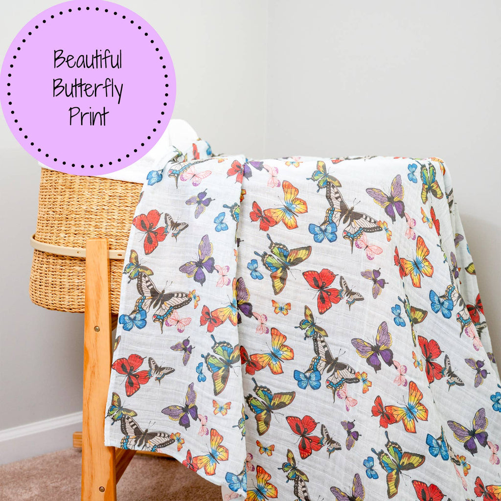 Butterfly Away Baby Swaddle Blanket