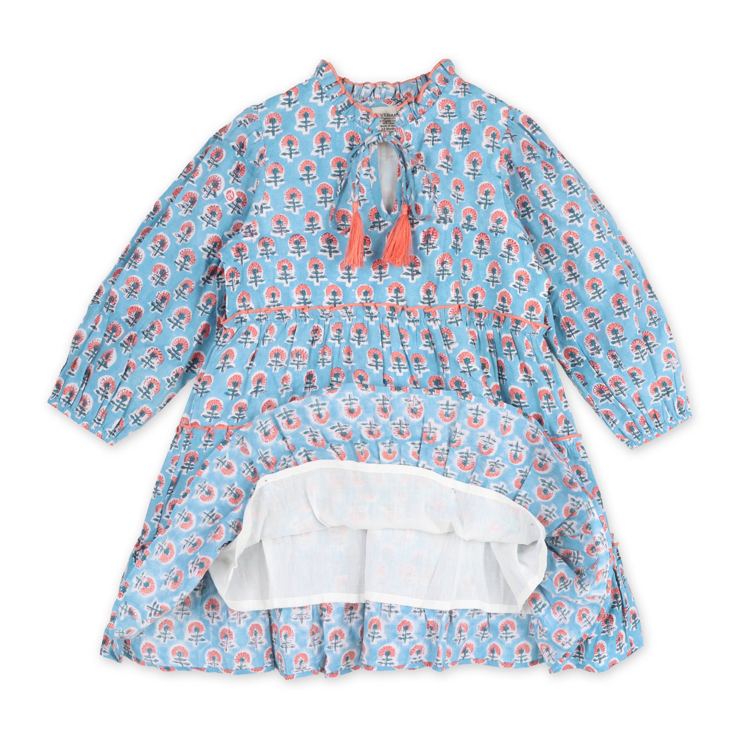 Jasmine Layered Dress - Organic Cotton Blue