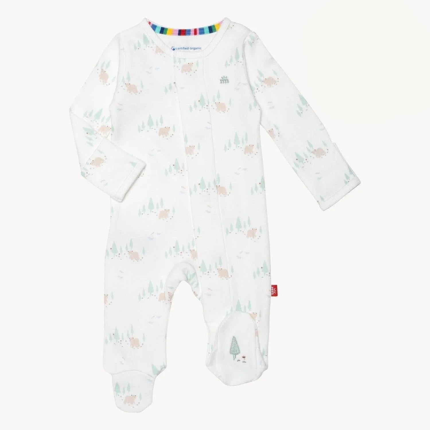 Babe In The Woods Organic Cotton Magentic Footie