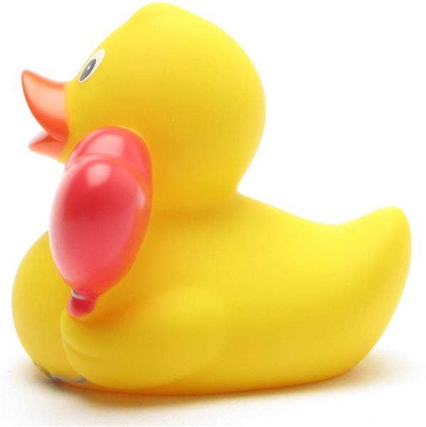 Rubber duck heart balloon - rubber duck