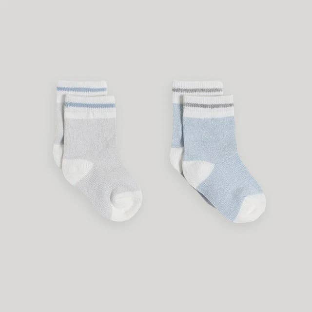 Snugabye Dream 2pk Infant Boot Sock - Blue