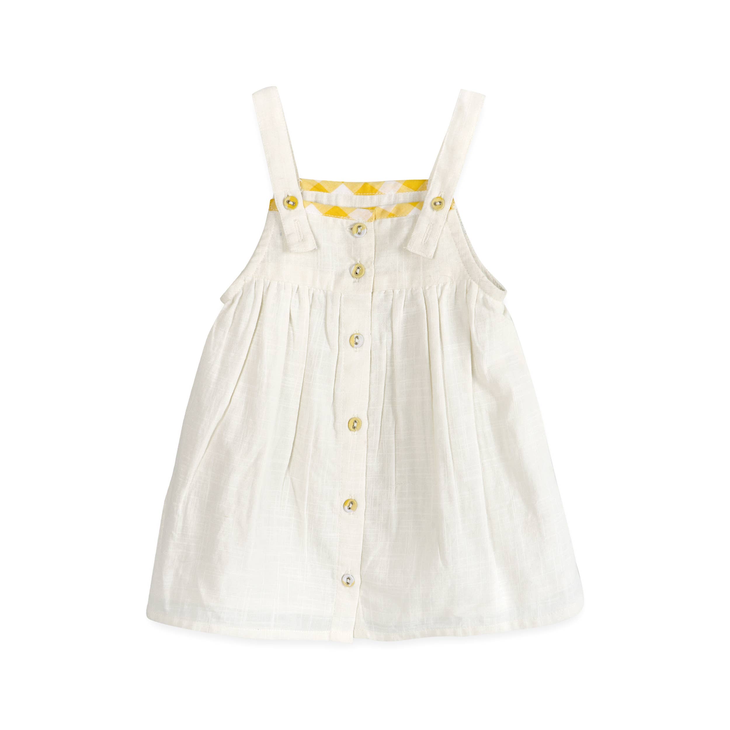 Lulu Embroidered Baby Dress + Bloomer (Organic): Natural