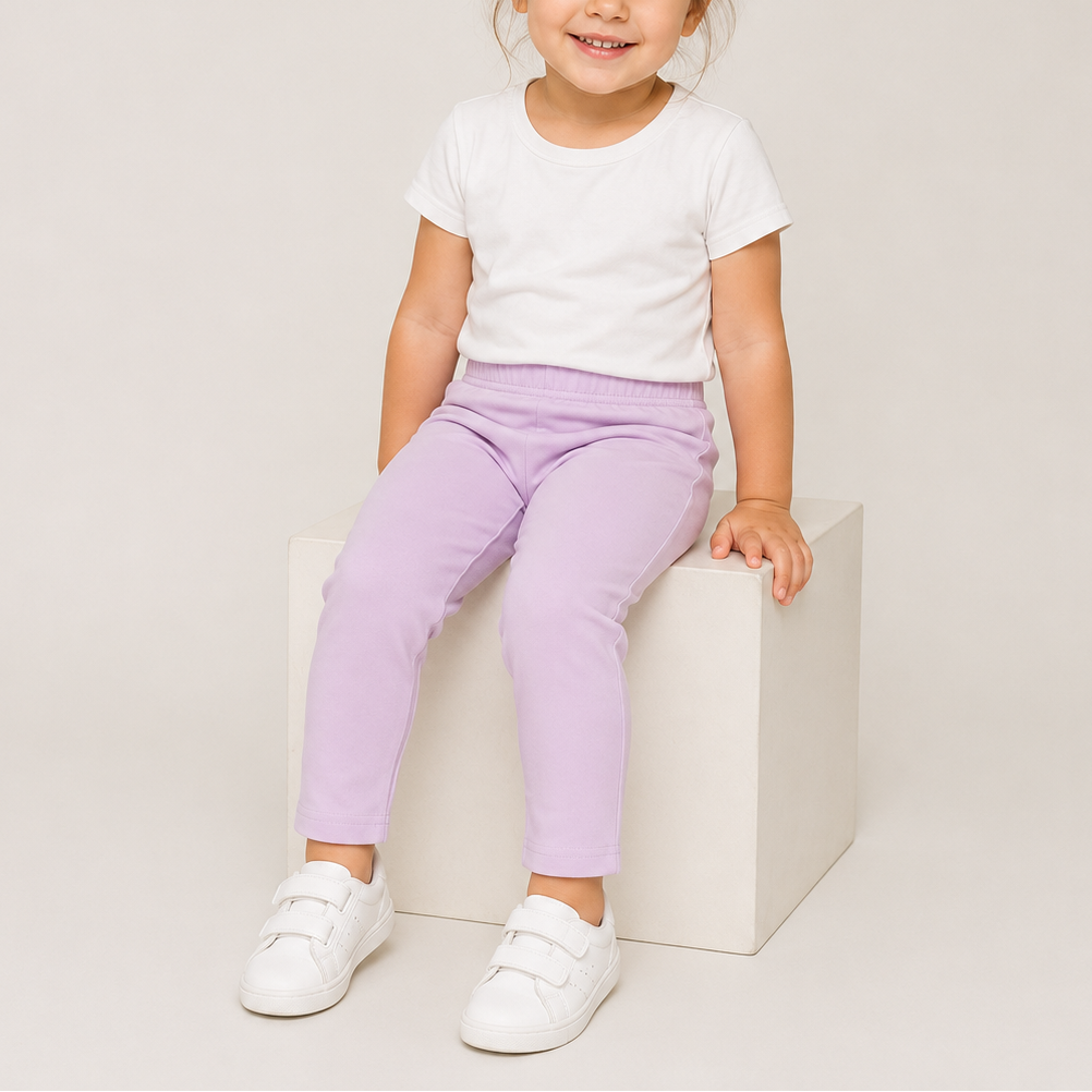 Kids Organic Cotton Everyday Legging-Lavender Frost