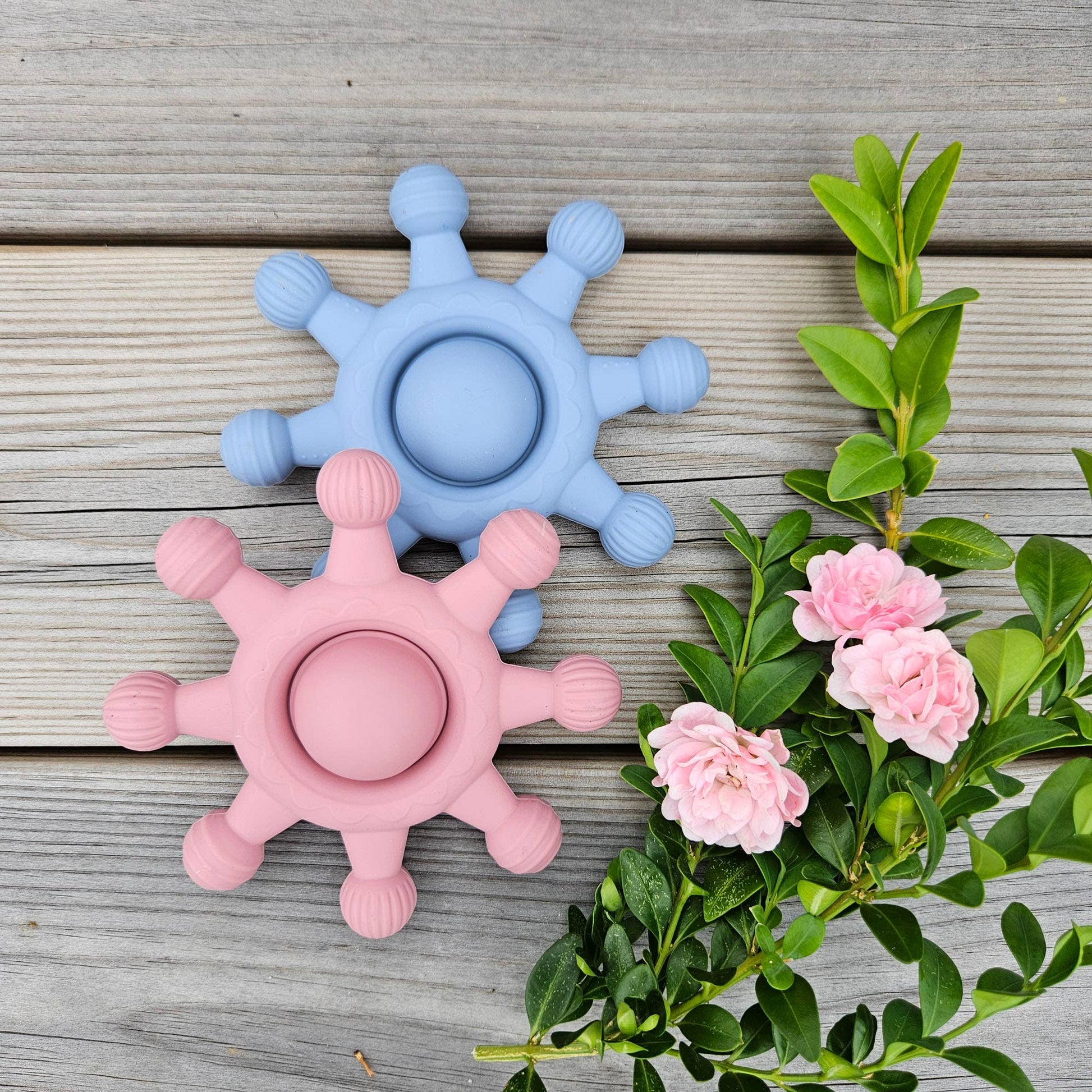 Baby Silicone Teether Toy Circus Dusty blue