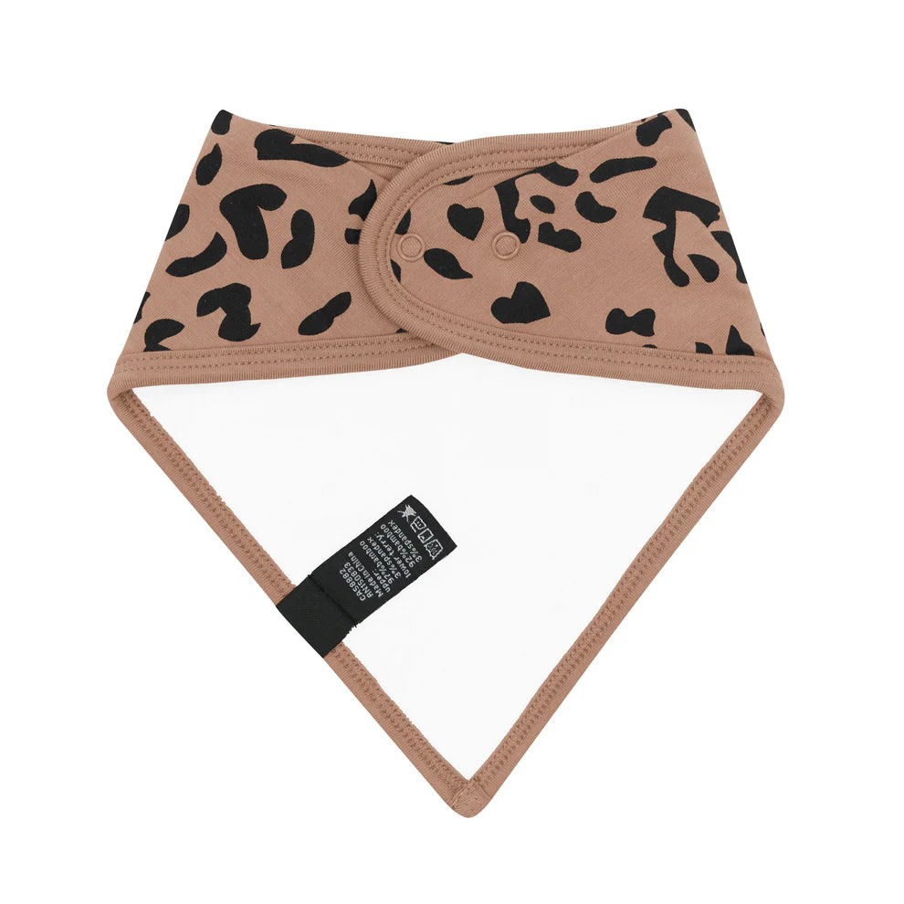Bib in Latte Leopard