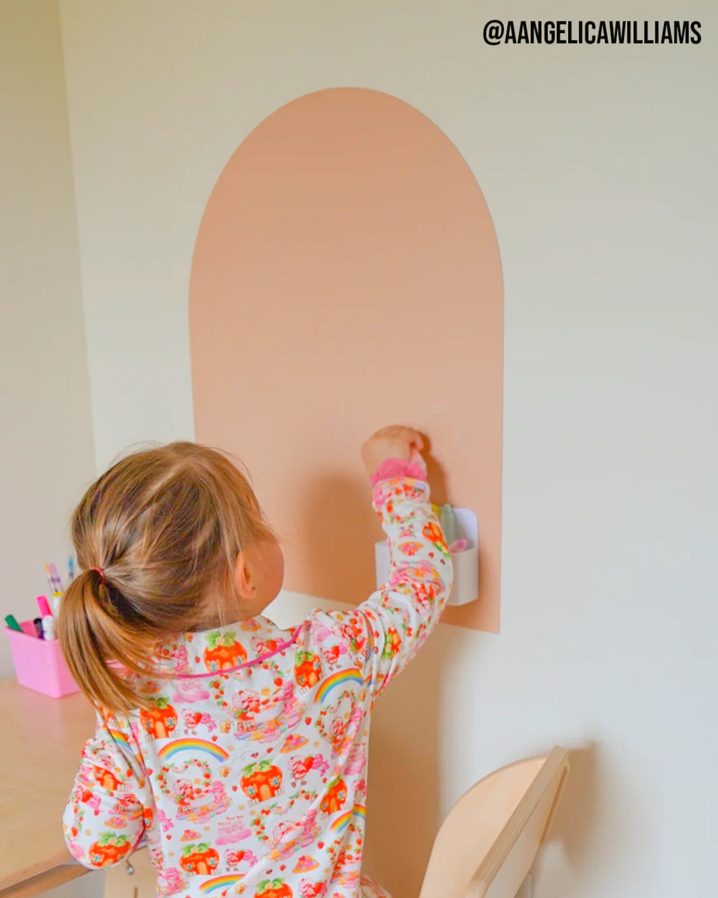 MINI Magic Playwall - Arch Magnetic Art Wall Decal for Small Spaces: Blush