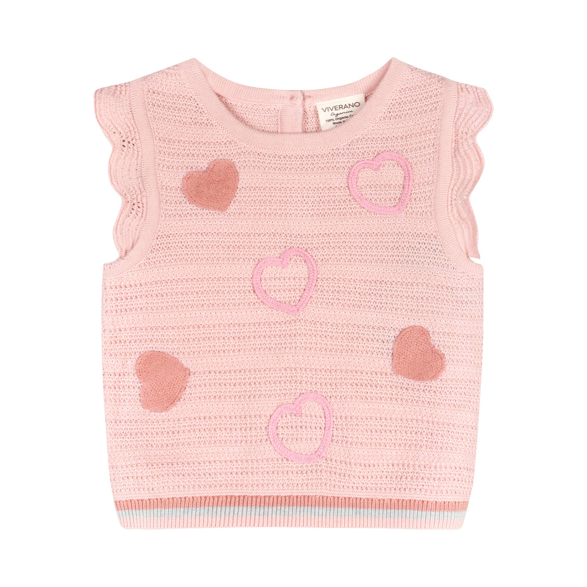 Olivia Hearts Baby Tank & Shorts Set (Organic Cotton)