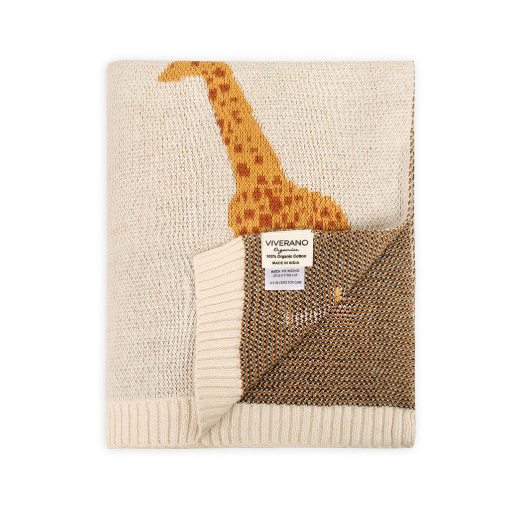 Savannah-Organic 3D Jacquard Sweater Knit Baby Blanket: One Size