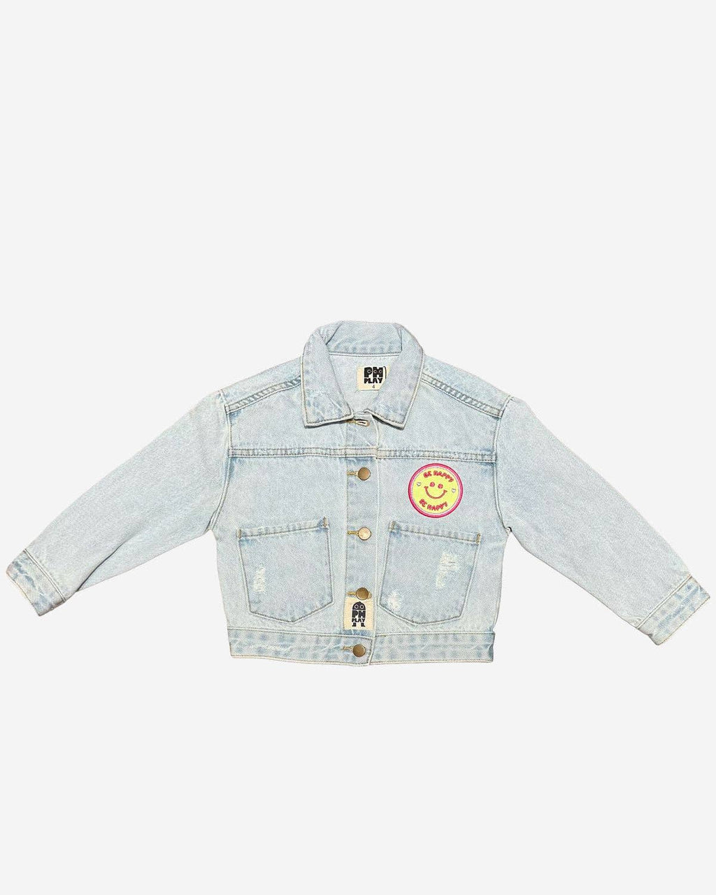 Patched Denim Jacket: Two Daisy / LAST SIZE 4