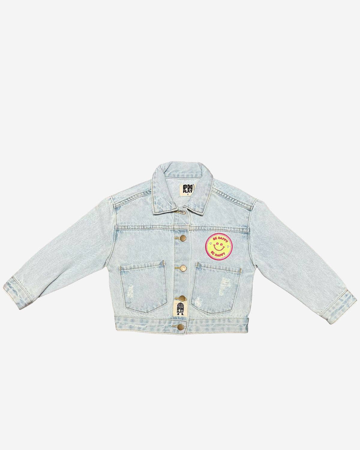 Patched Denim Jacket: Two Daisy / LAST SIZE 4