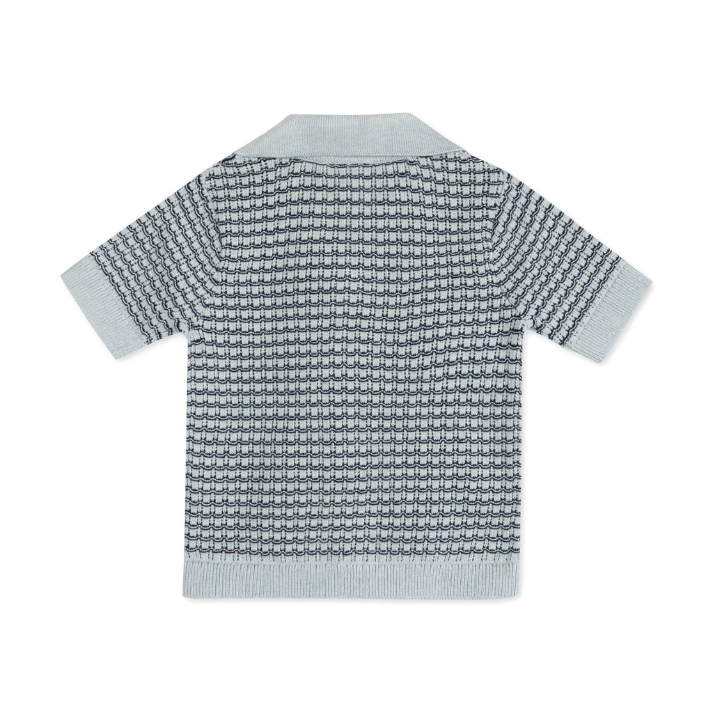 Miles Wave Textured Baby Shirt & Shorts Set Organic