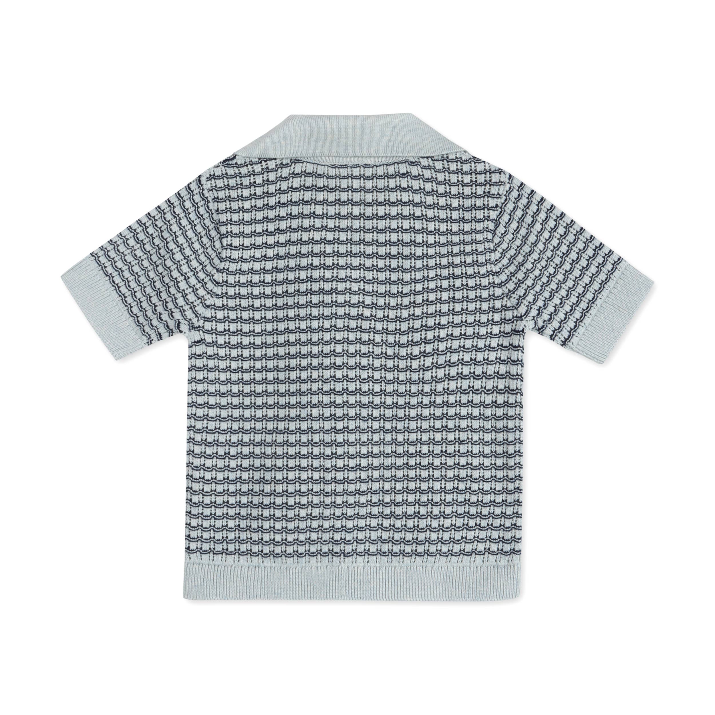 Miles Wave Textured Baby Shirt & Shorts Set Organic