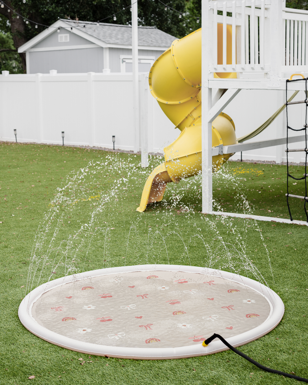 Sprinkler Splash Pad for Kids - Oversized Backyard Sprinkler: Girly Pop
