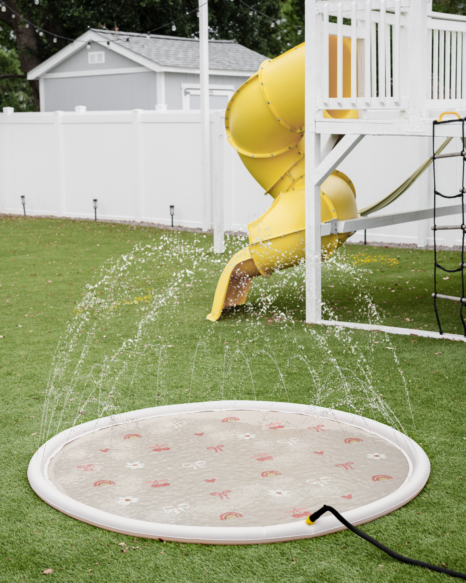 Sprinkler Splash Pad for Kids - Oversized Backyard Sprinkler: Girly Pop