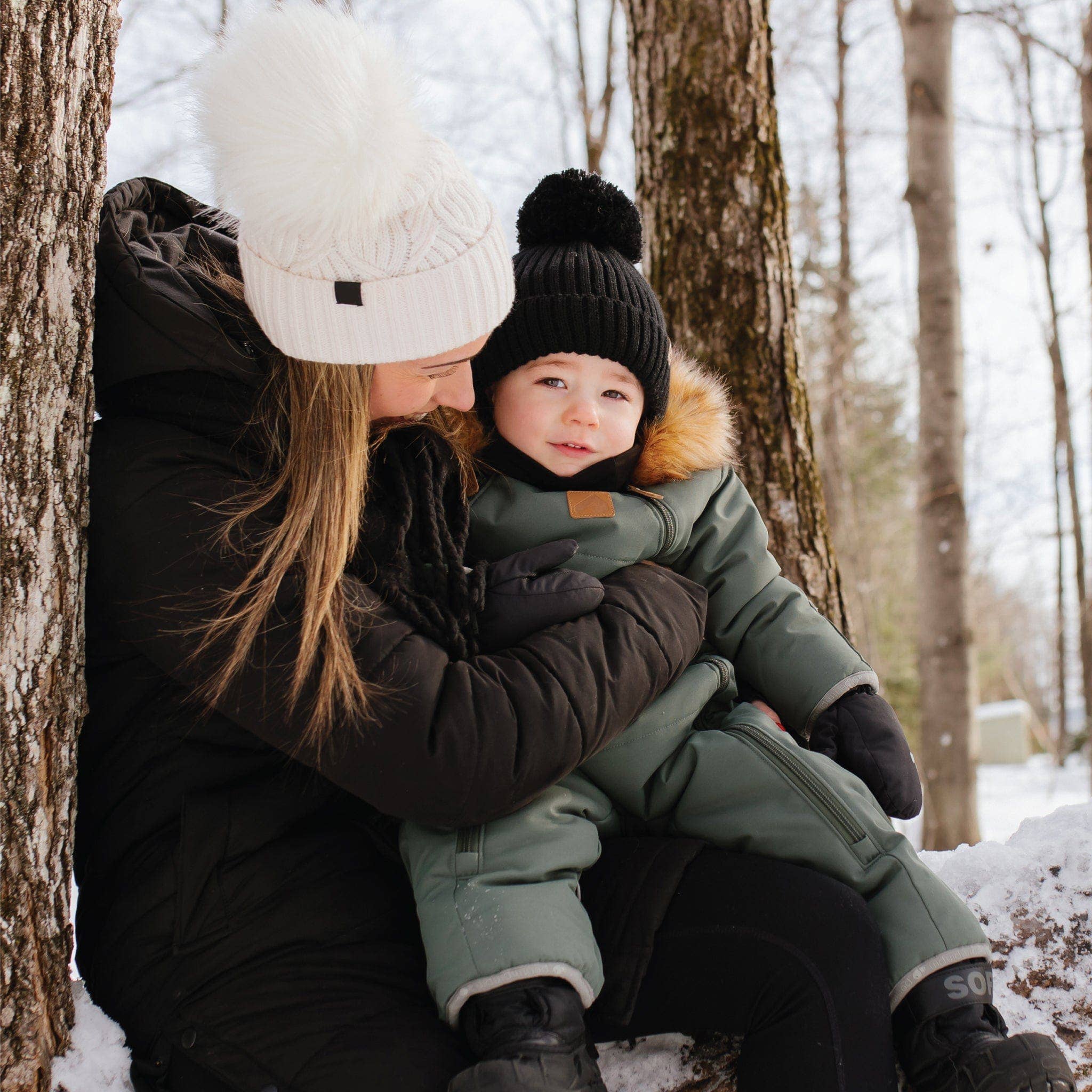 One piece baby snowsuit - Hunter textured: 6M