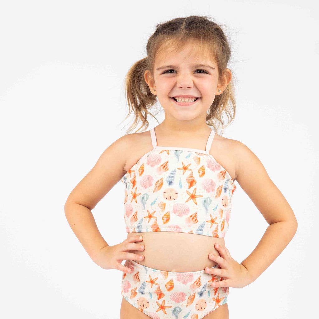 Sandy Seashells Beachy Bikini Girls Swimsuit