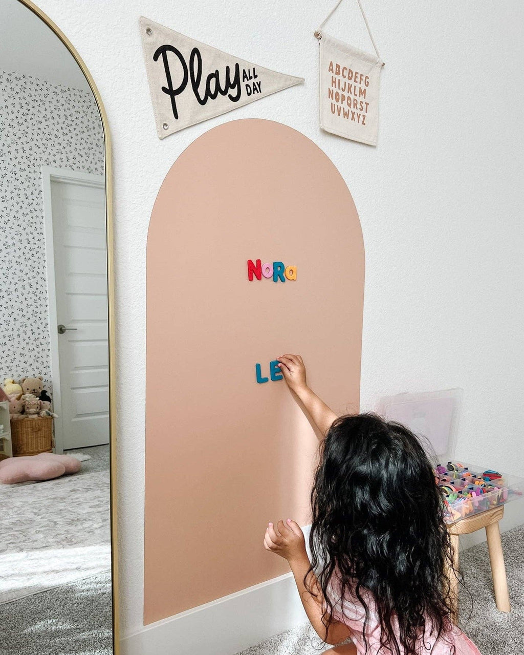 Magic Playwall - ORIGINAL Arch Magnetic Wall Decal for Kids: Sage
