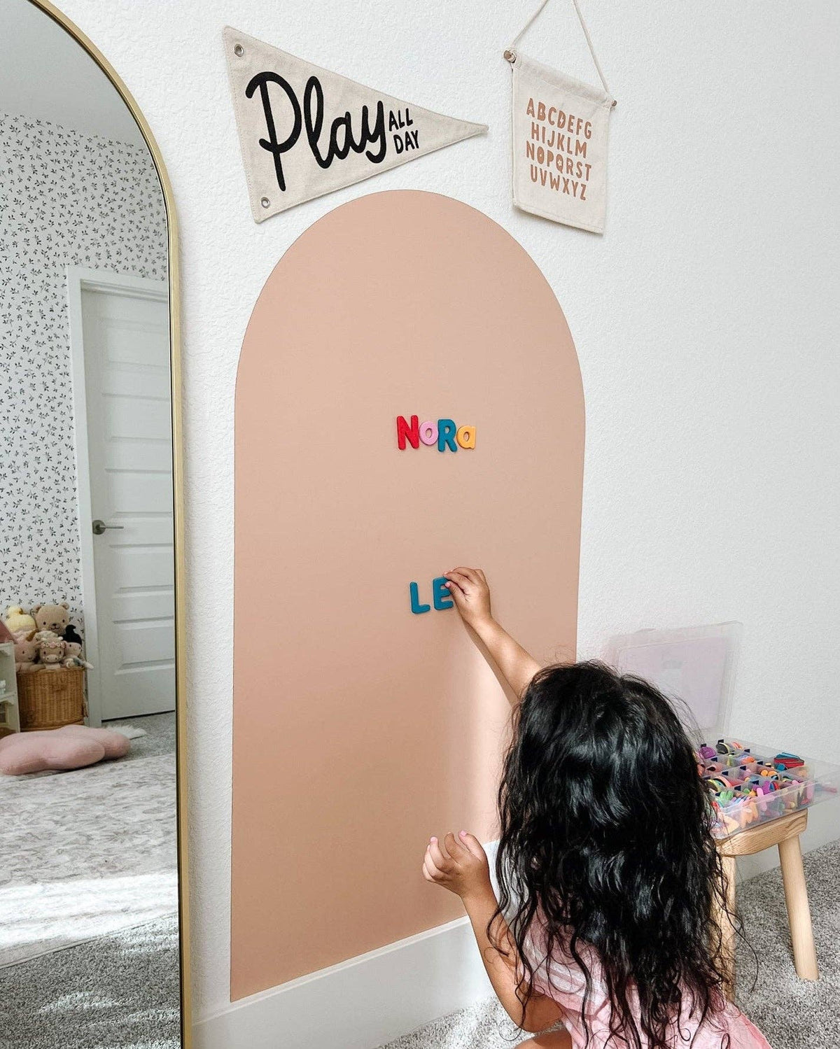 Magic Playwall - ORIGINAL Arch Magnetic Wall Decal for Kids: Sage