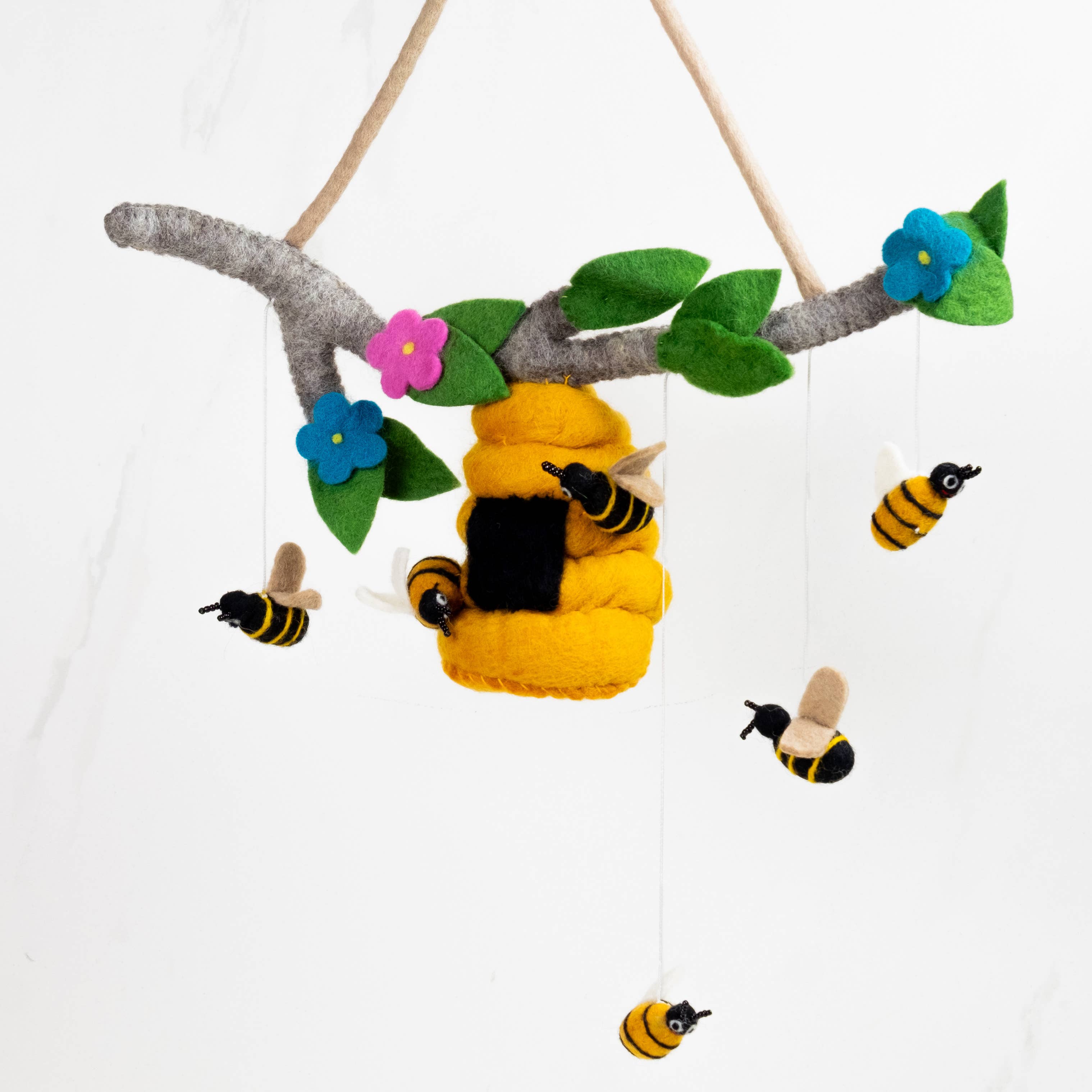 Baby Mobile - Bee Hive and Honey Bee - Nursery Decor