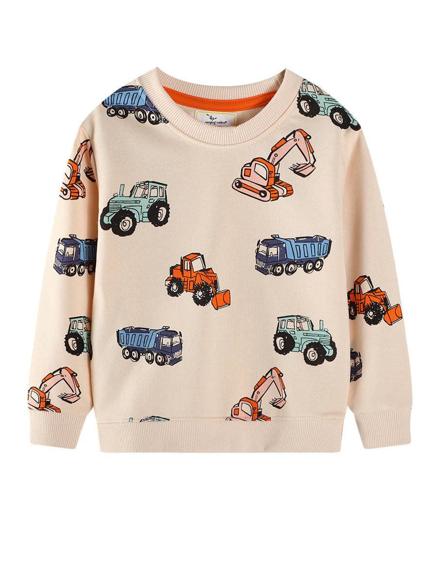 Cotton Sweatshirt with Excavator