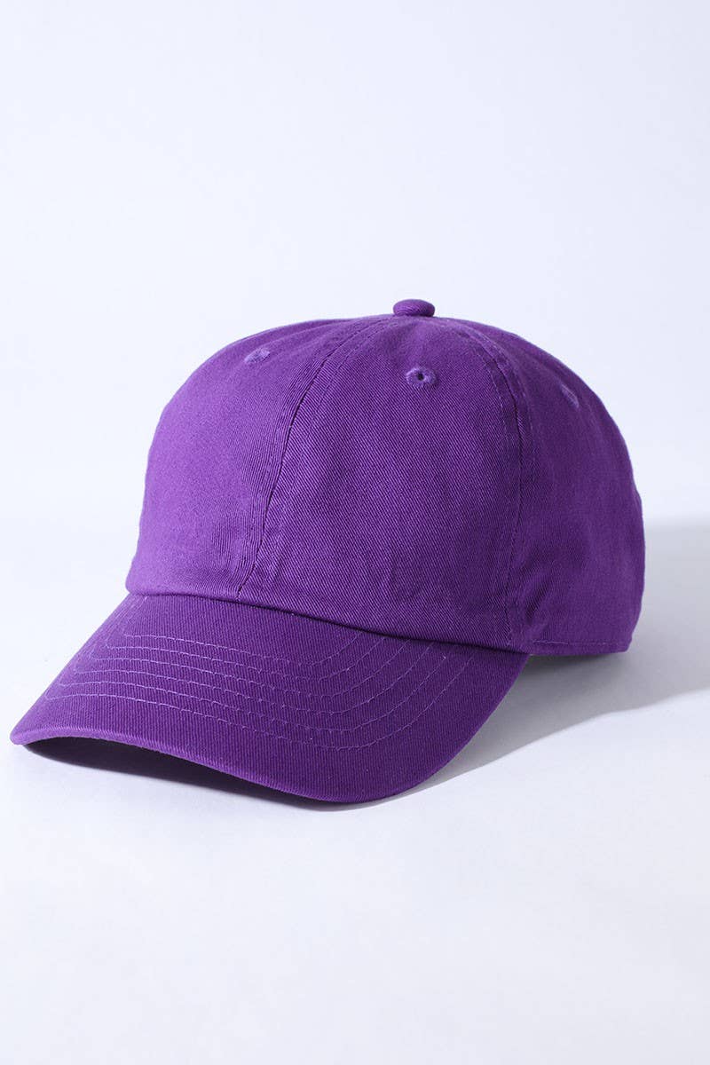 Kids Washed Low Profile Cotton Baseball Cap: ROYAL BLUE / Kids 2-4 years