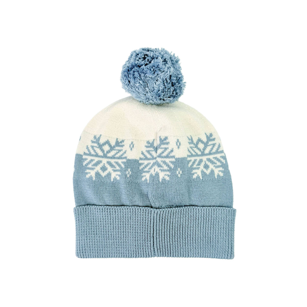 Ski Day Knit Baby Beanie Hat (Organic Cotton): Mineral Blue / One Size