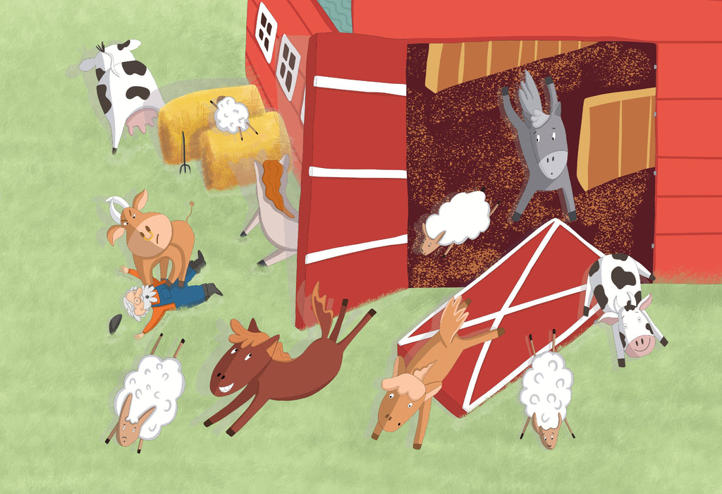 Don't Open The Barn Door! (board book with flaps)