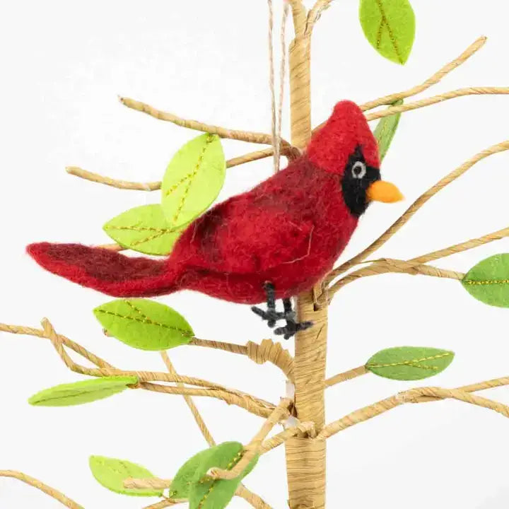Ornament - Felt Bird - Cardinal
